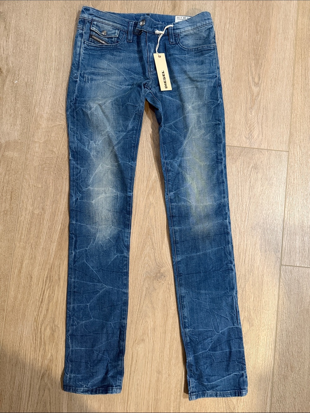 Diesel Women's Straight-Leg Jeans in Blue Wash